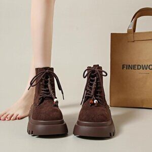 Women Shoes Lace Up Boots